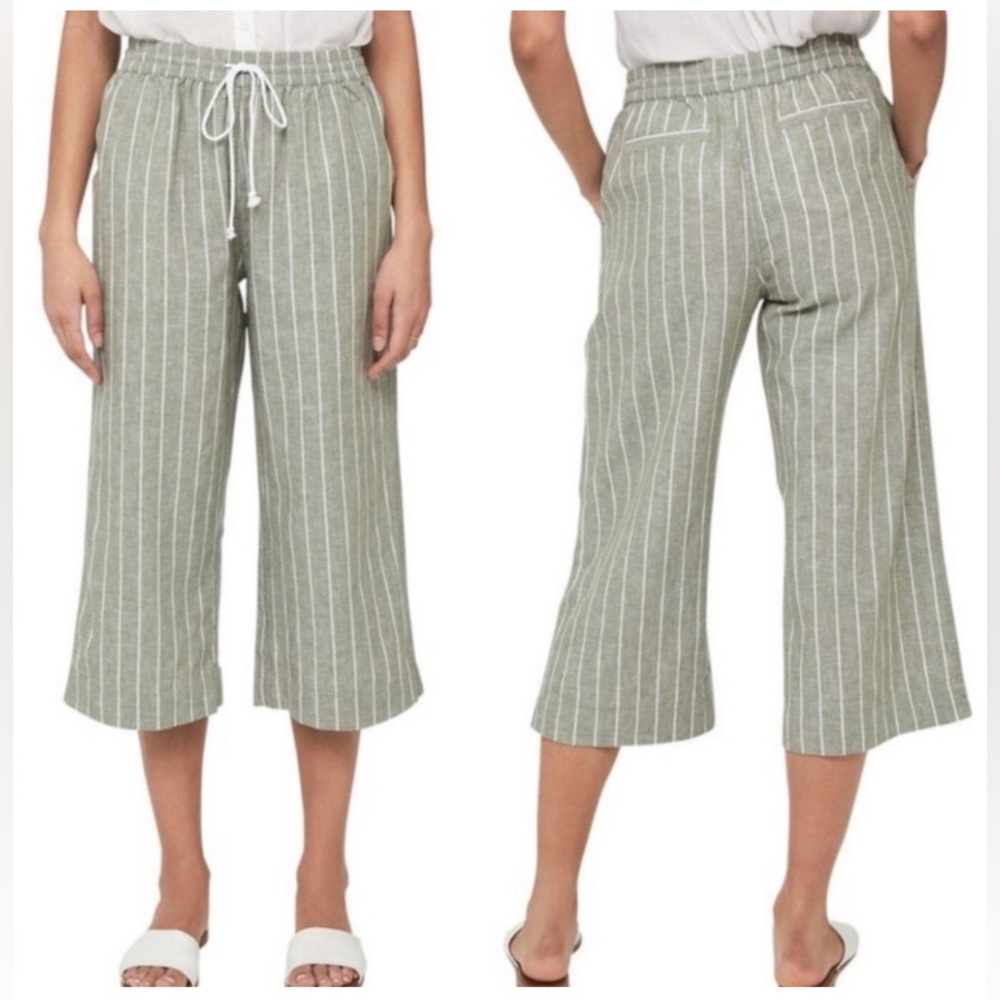 < BEACH.LUNCH.LOUNGE > Margot Linen Wide Leg Capri Pants